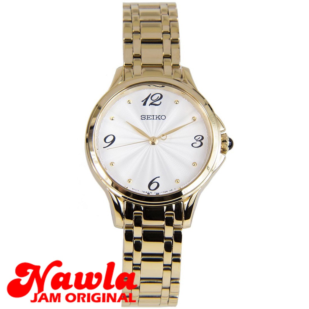 Seiko Ladies SRZ494P1 Quartz Gold Plated - Jam Tangan Wanita SRZ494