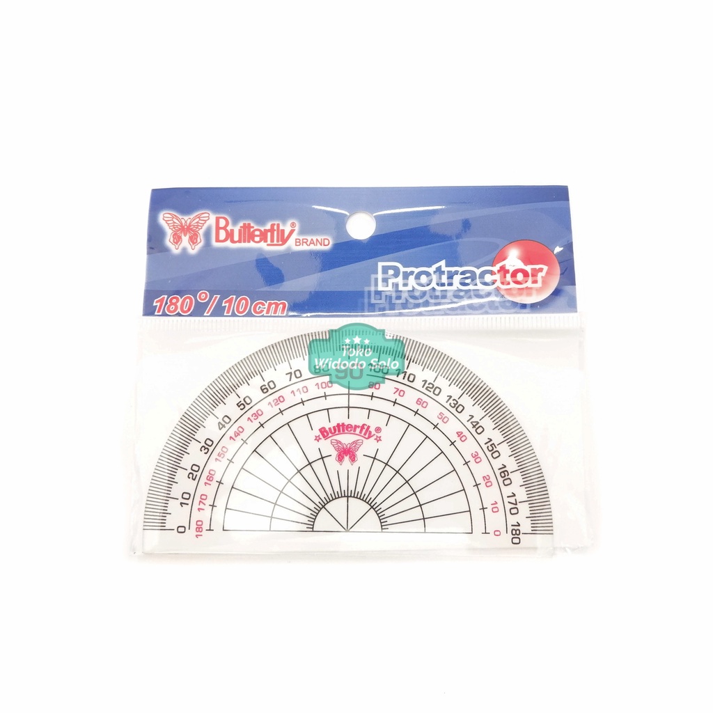 

Penggaris Busur Butterfly 12cm Tebal Protactor 180 Derajat - 1 Buah