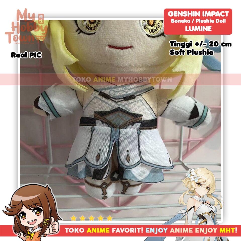 Boneka Anime Karakter Genshin Impact Lumine Plushie Doll