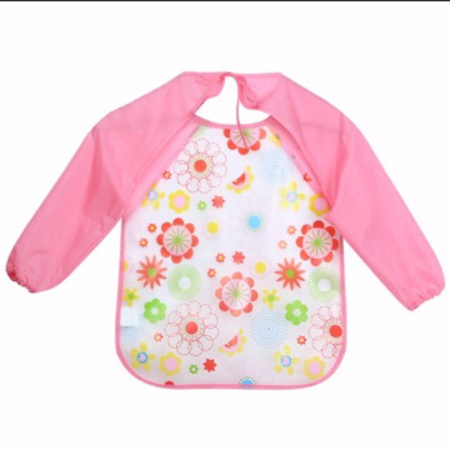 BIB Celemek Lengan Panjang Bahan EVA Anti Air Untuk Makan Melukis Sebagai Hadiah Kado Anak
