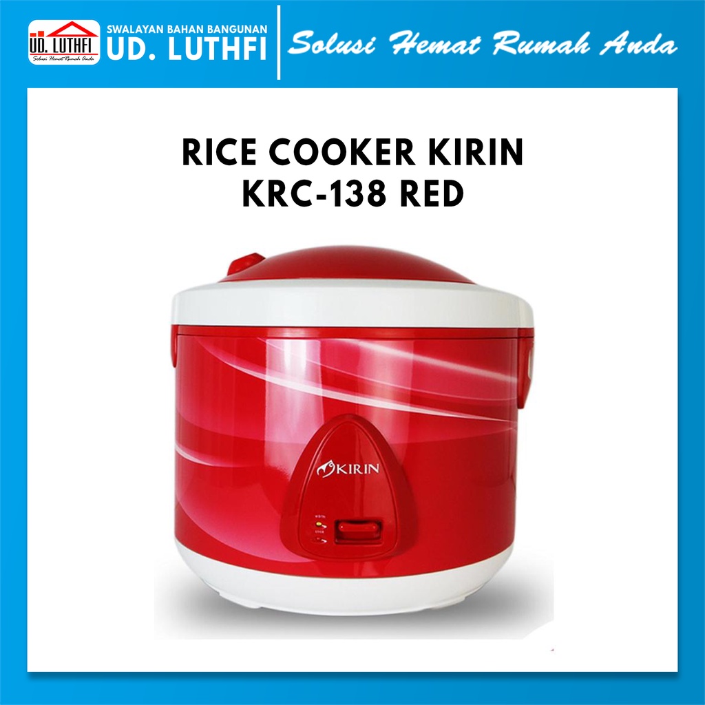 Rice Cooker KIRIN KRC-138 Merah / Penanak Nasi KIRIN