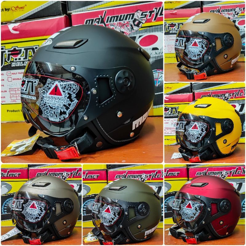 Helm bogo retro classic jpn momo pilot dof&glossy