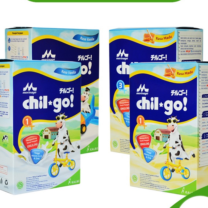 MORINAGA CHIL GO POWDER 3+ VANILA / MADU 600gr ( 2x 300gr )