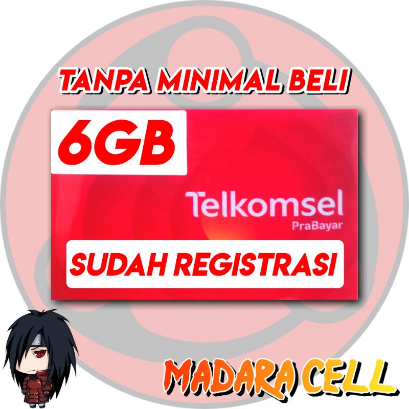 TELKOMSEL 6GB Sudah Registrasi Tinggal Pakai Tanpa Min.Beli