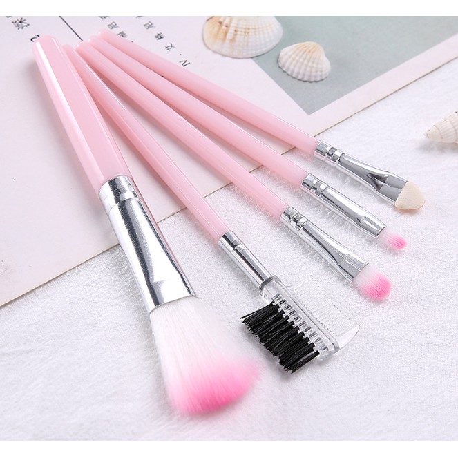 Make Up Brush 5 In 1 / Kuas Make Up isi 5 / Alat Make Up / Set Make Up Brush / Set Kuas Wajah 5in1