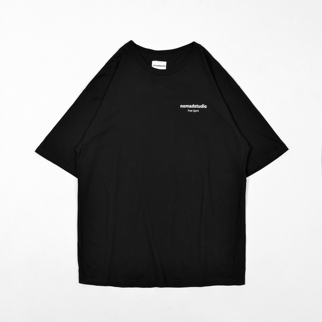 Nomadstudio Oversized Boxy Tshirt Black  | Boxy Oversized Tee | Baju Oversize Boxy Black