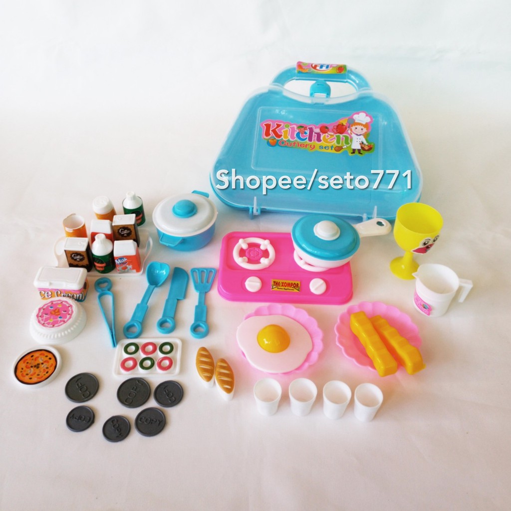 MINI Kitchen Set Koper Masak masakan Lokal Mainan Dapur MINI Kitchen Set Koper Masak masakan Lokal Mainan Dapur