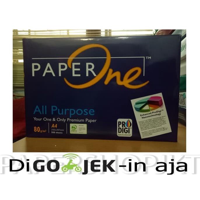 

Grab Kertas A4 80 Paperone (per dus) KERTAS HVS