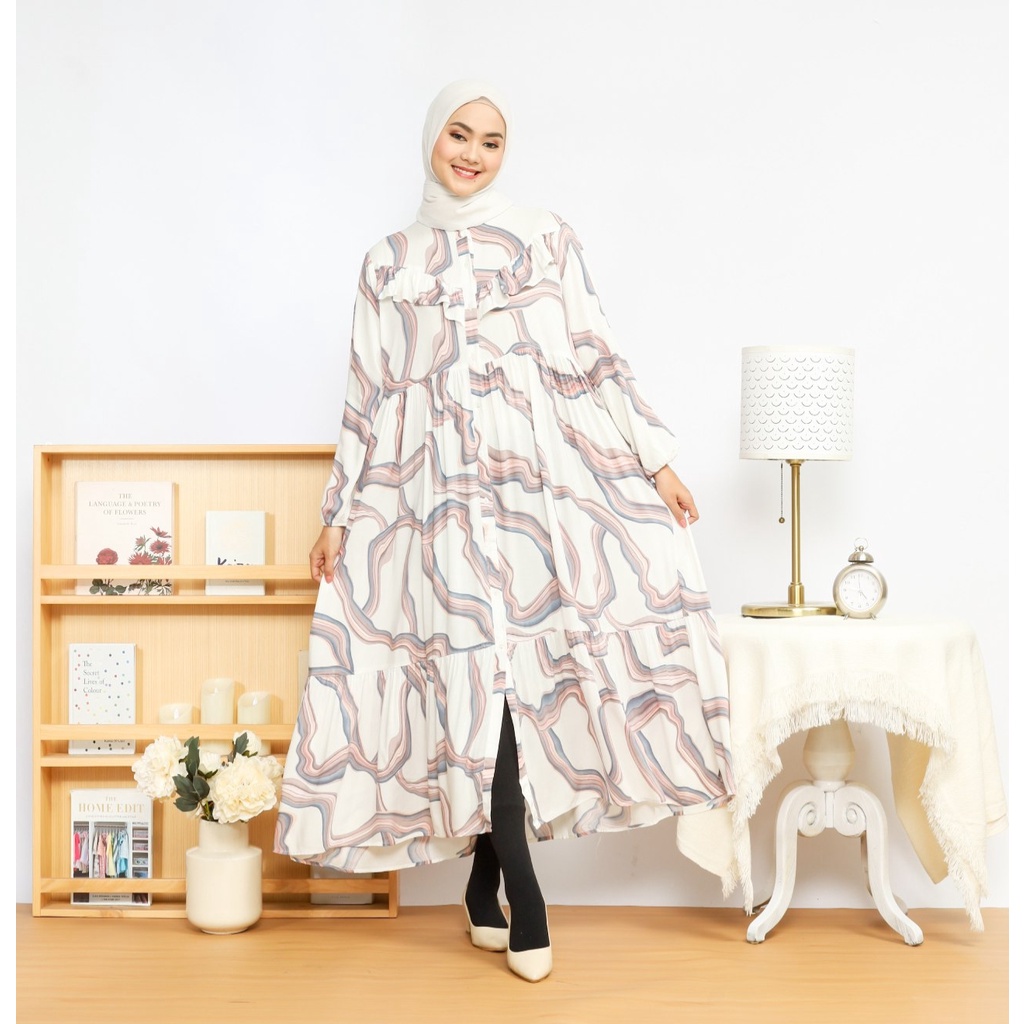 Ayana ankle dress rayon viscose premium midi dress rayon hayya dress looklike haideeorlin hayyah houdstooth khaki hayya gingham vanesza wear mimpi  series