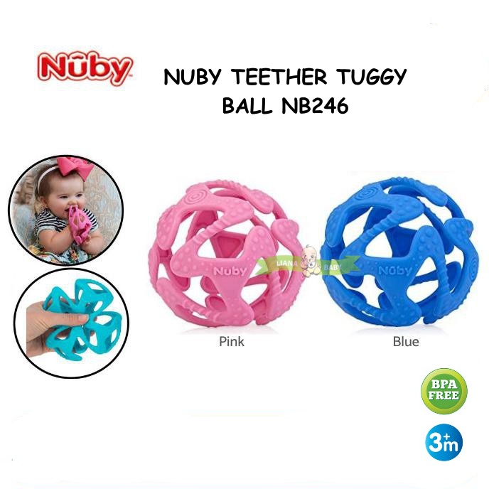 TEET83 NUBY TEETHER TUGGY BALL NB246