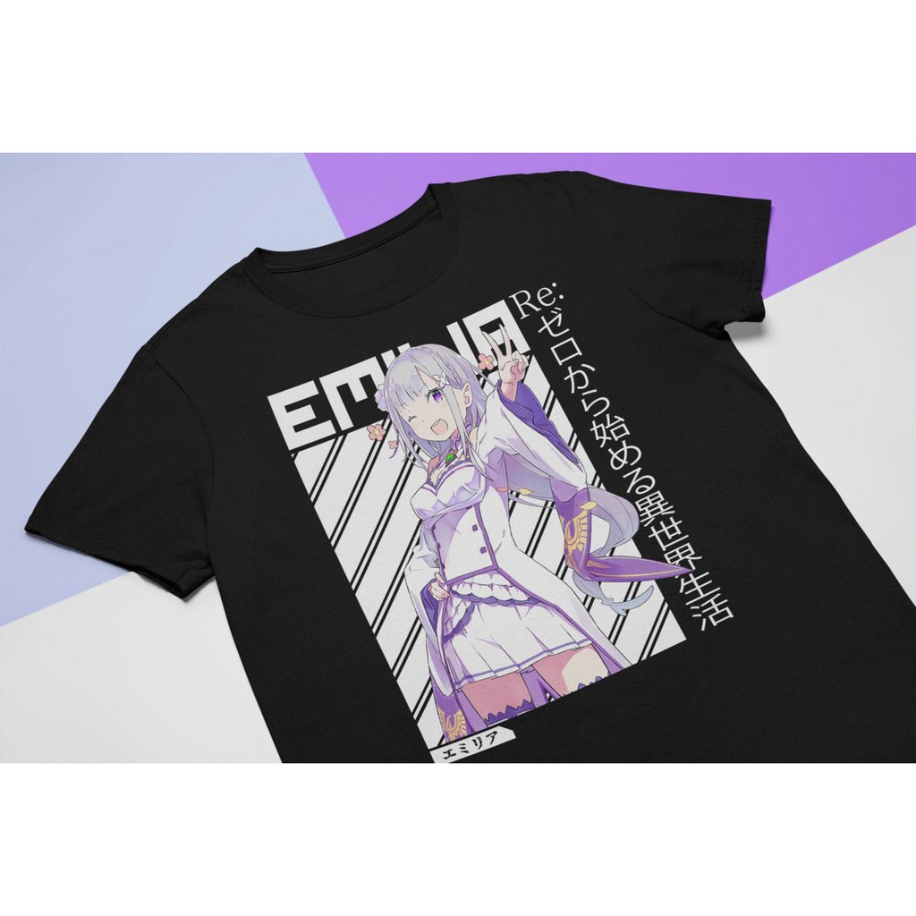 Tshirt Emilia Re Zero Kawaii Anime Manga Premium