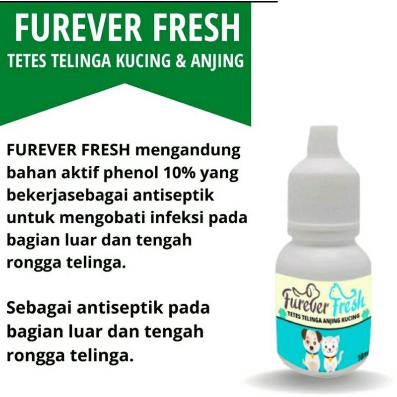 Obat Tetes Furever Fresh - Kutu dan Infeksi Telinga Hewan Kucing Anjing