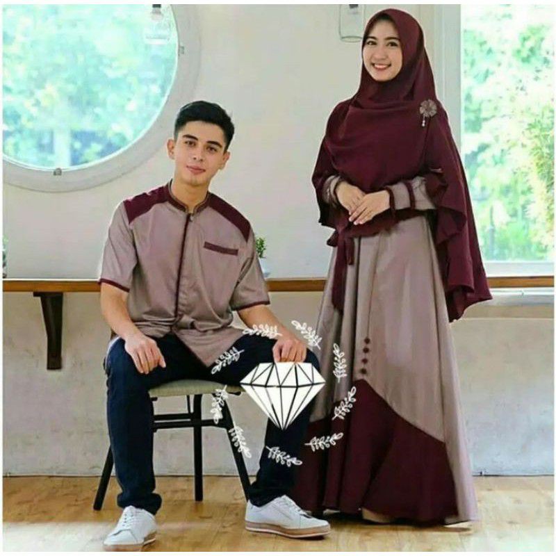 ORIGINAL GAMIS COUPLE / HUMAIRA COUPLE / tersedia ukuran kecil hingga jumbo