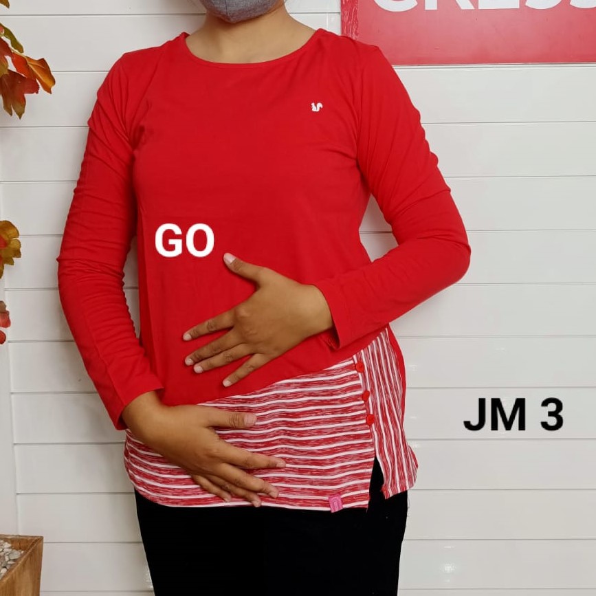 gof CRESSIDA BAJU Cewek Pakaian Atasan Kaos Wanita Casual Santai Original Lengan Panjang Bagus