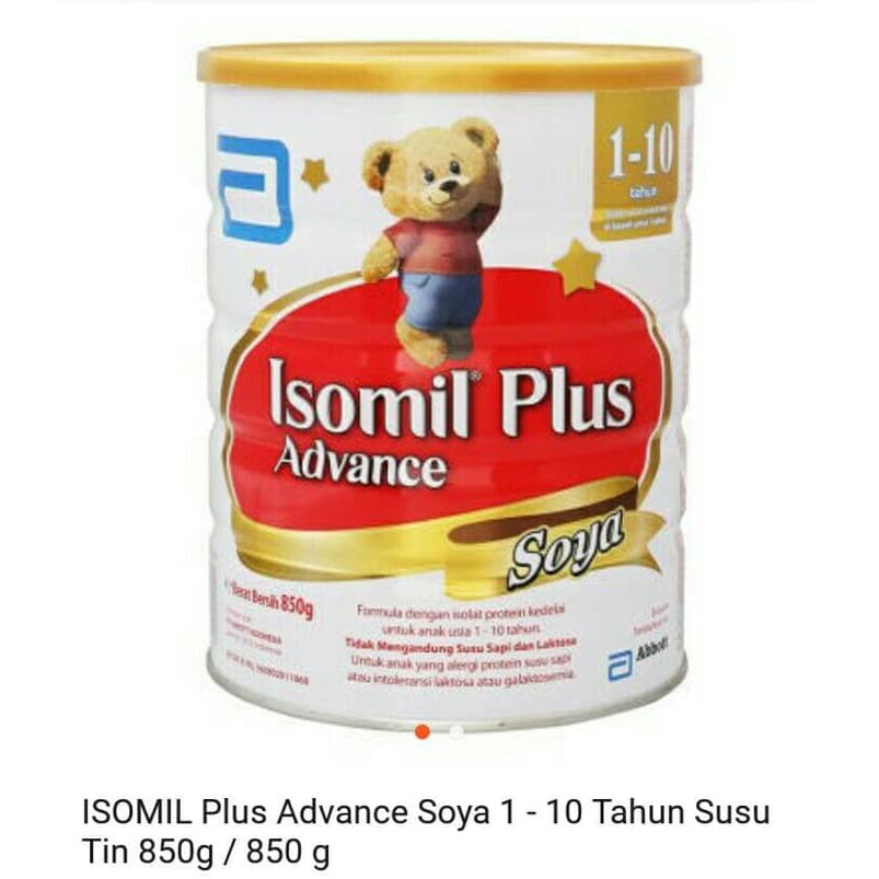 Isomil Plus Advance Soya 1-10 tahun 850 gr no