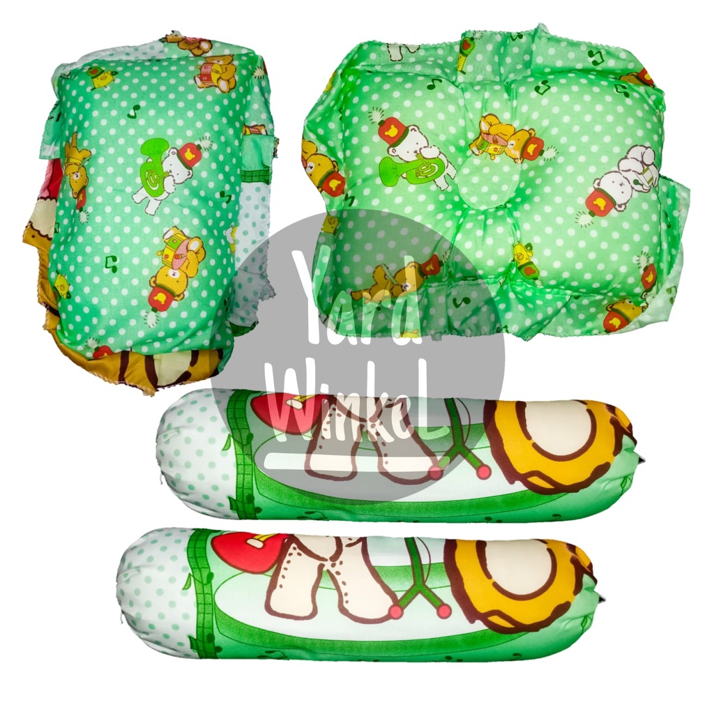 1 Set Bantal Bayi CHEKIDDO SNI - Set Bantalan Bayi (Bantal peang, Bantal, Guling