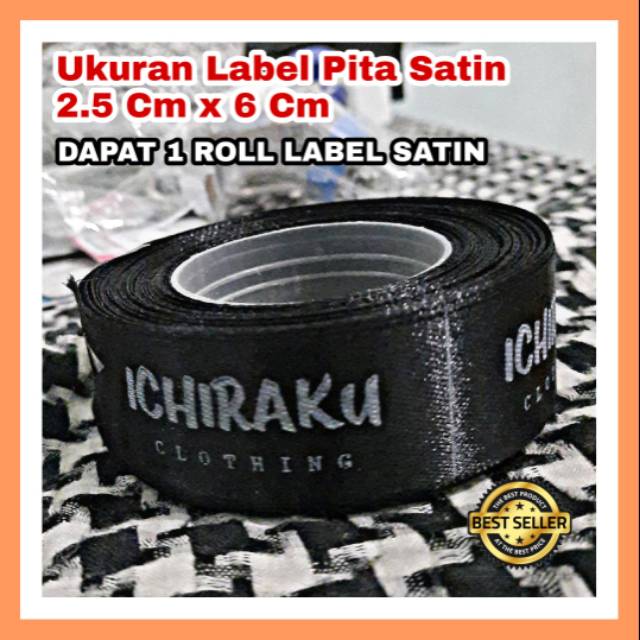 

Label Pita Satin Custom Printing Hitam Berkualitas Awet