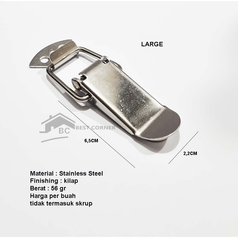 Kaitan Koper LARGE STAINLESS STEEL / Overval / Kaitan peti / Koper