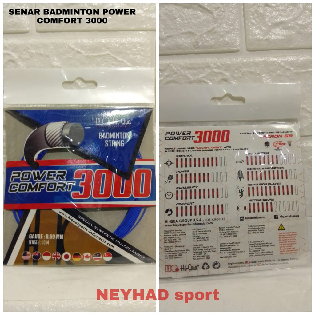Senar Badminton Hi-Qua Power Comfort 3000
