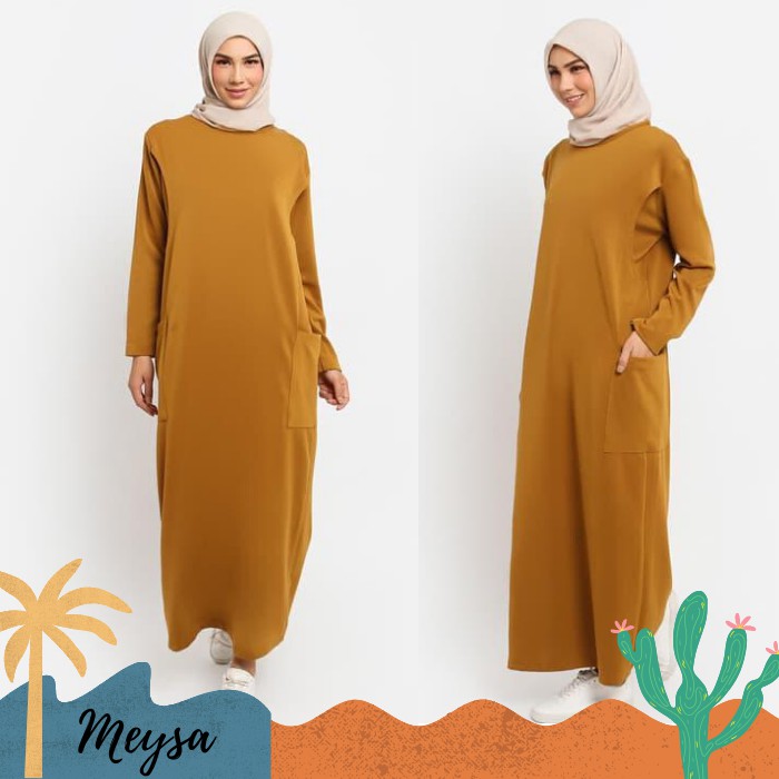 MK 41 Gamis Busui Gamis Pesta Dress Pesta Dress Busui Gamis Casual Dress premium mustard