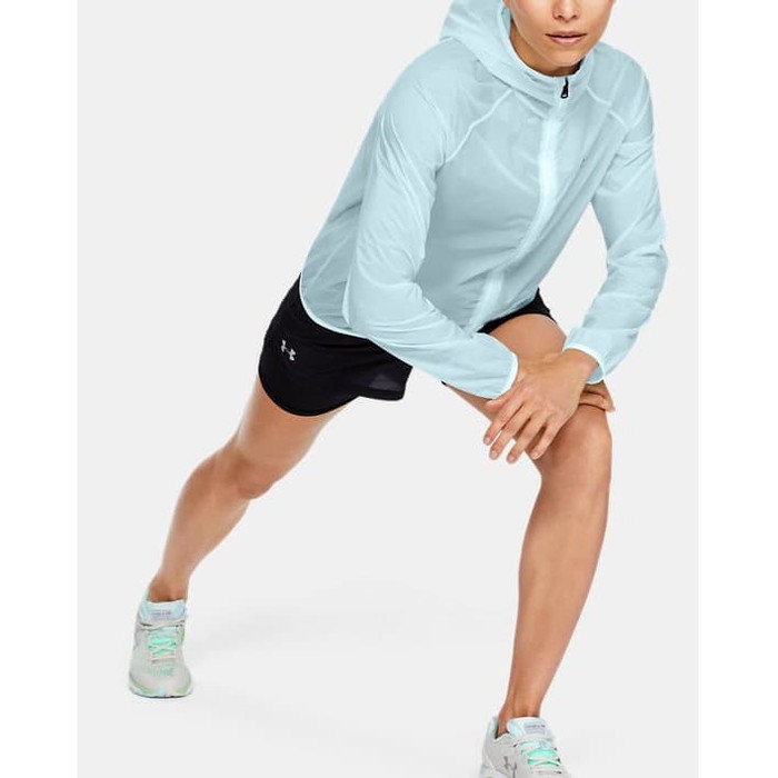 WOMEN'S UA QUALIFIER STORM PACKABLE JACKET (BLUE) - XS