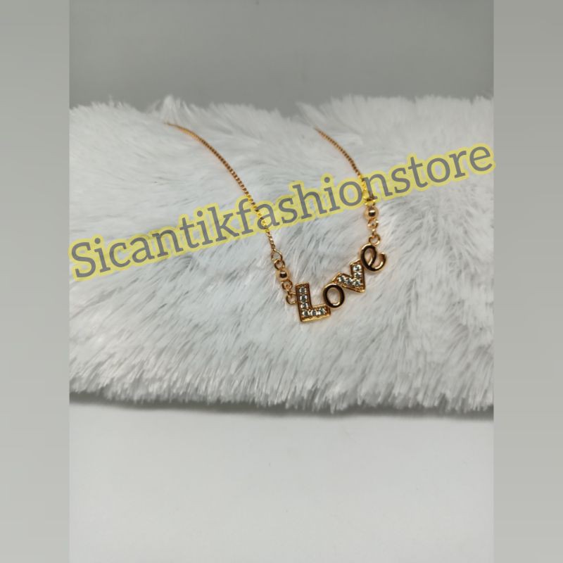 (PROMO)Kalung Titanium Fashion wanita terlaris anti karat selamanya