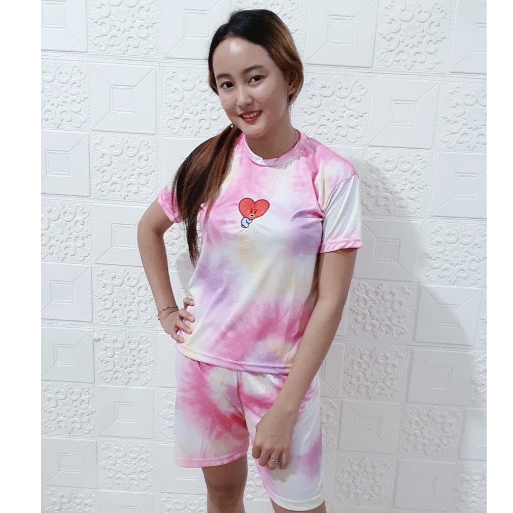 SETELAN ONE SET WANITA LESTARI TIE DYE BORDIR / DAILY SET / ONESET