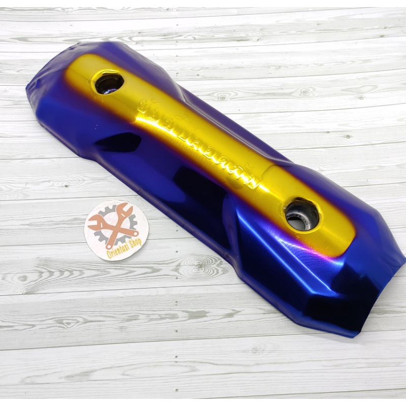 Tameng knalpot twotone tulisan Thailand tameng kenalpot zoomer honda beat sccopy vario
