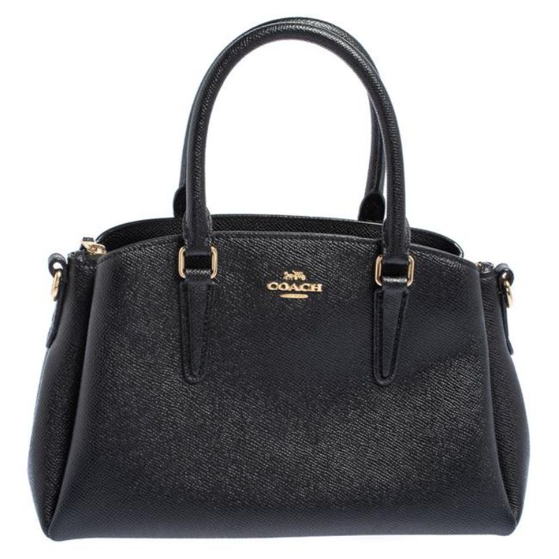 SAGE CARRYALL IN BLACK LEATHER(COACH F28976)