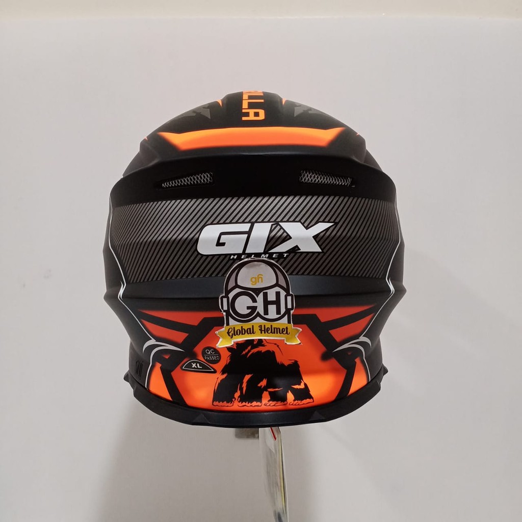 HELM CROSS GIX CROSS MOTIF GORILLA BLACK DOF ORANGE FLUO JPX CROSS