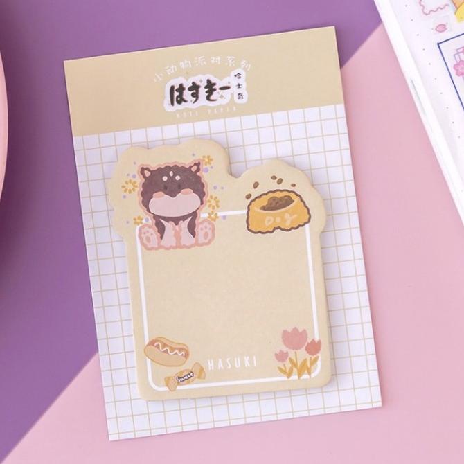 

STICKY NOTES ANIMASI JAPAN LUCU MEMO TEMPEL KARTUN JEPANG - BROWN HASUKI