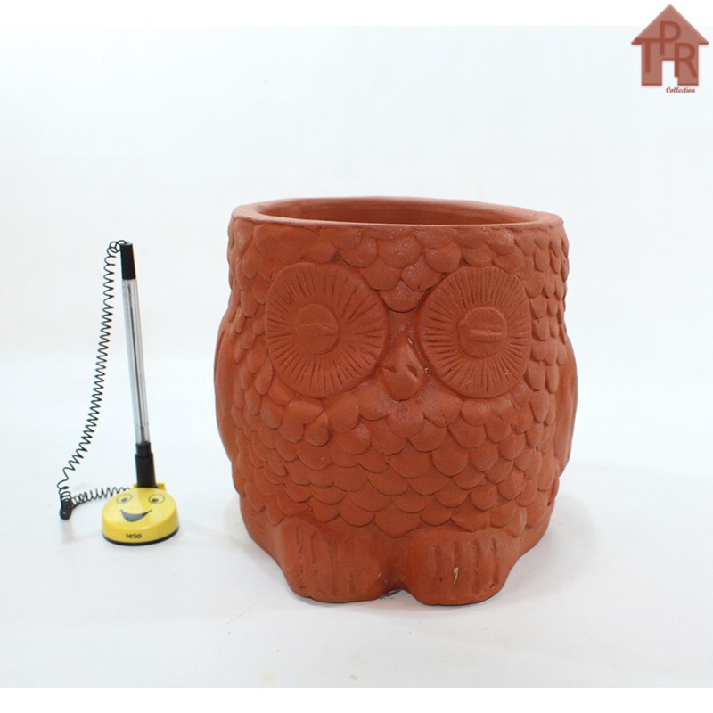 Terakota Pot Karakter Burung Hantu - OWL D18