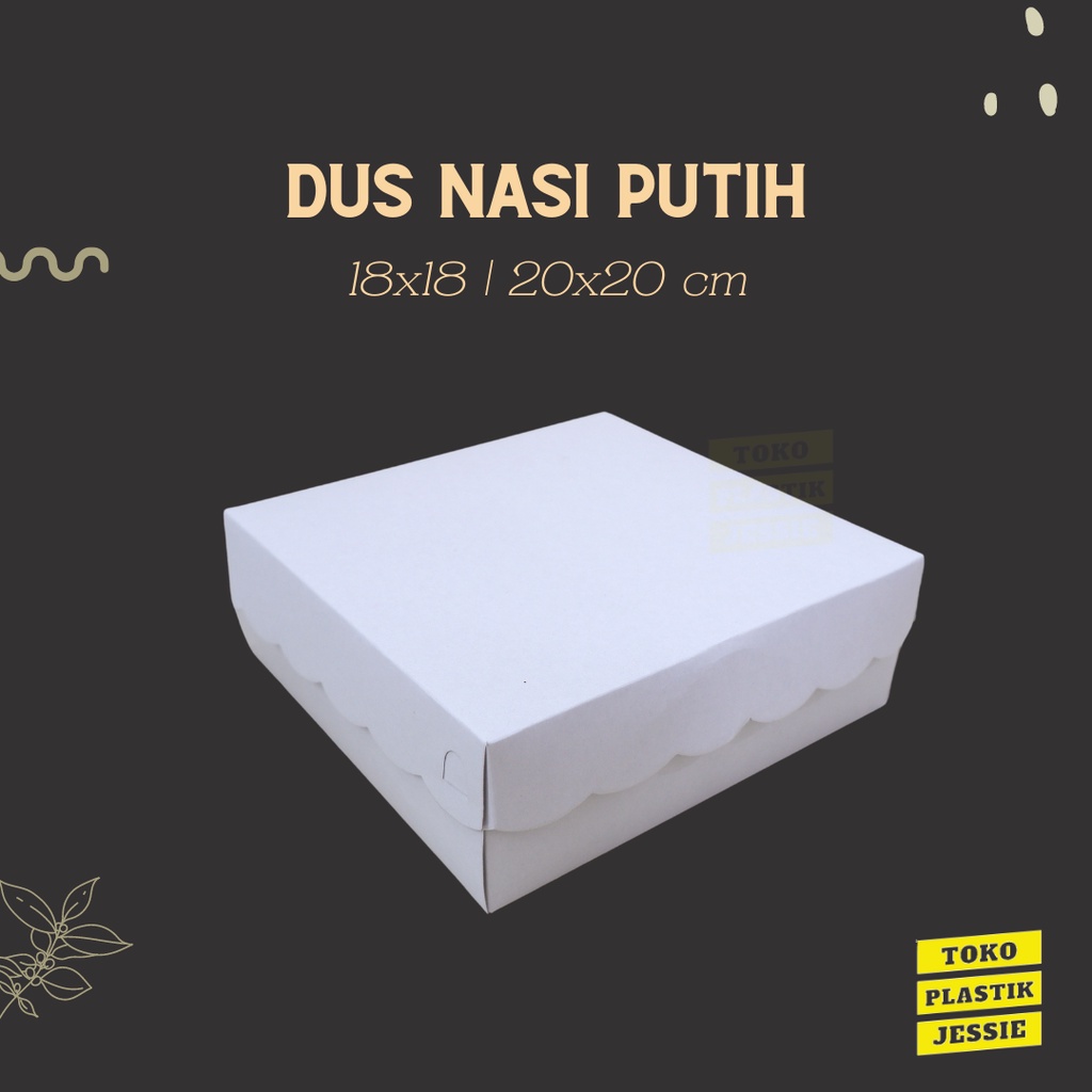 

dus makanan / nasi putih R8 - 18x18 cm / R10 - 20x20 cm isi 100 pcs