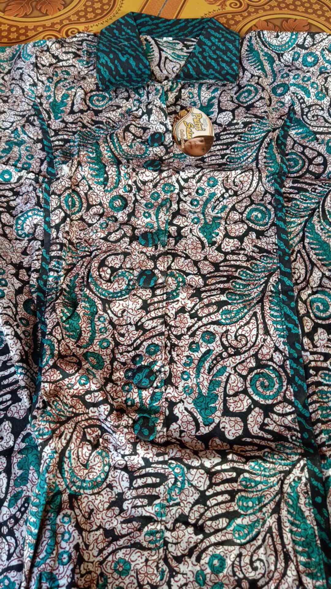 Blouse Batik Kerja Lengan Panjang