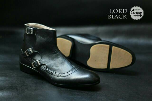 SEPATU JENGGEL  FORMAL TINGGI KEREN KULIT ASLI CEVANY LORD ORIGINAL