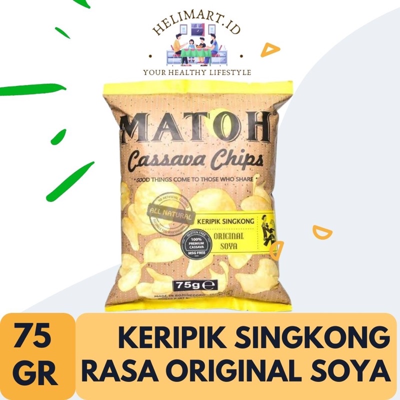 

KERIPIK SINGKONG PREMIUM / MATOH CASSAVA CHIPS 75gram