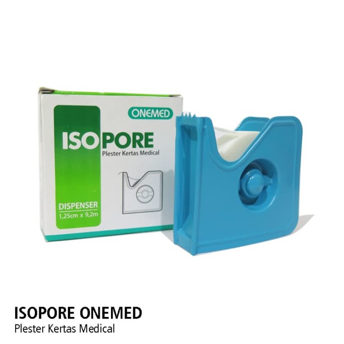 Isopore 1,25cm x 9,2m + Dispenser Onemed Plester Kertas Medical OJ2