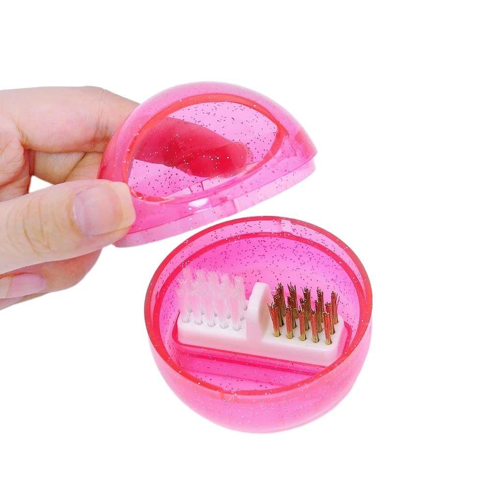 Sikat Mata Bor Kuku Agustina Removable Nail Cleaning Tool Nails Art Peralatan Sikat Keras Lembut Wadah Pembersih Debu