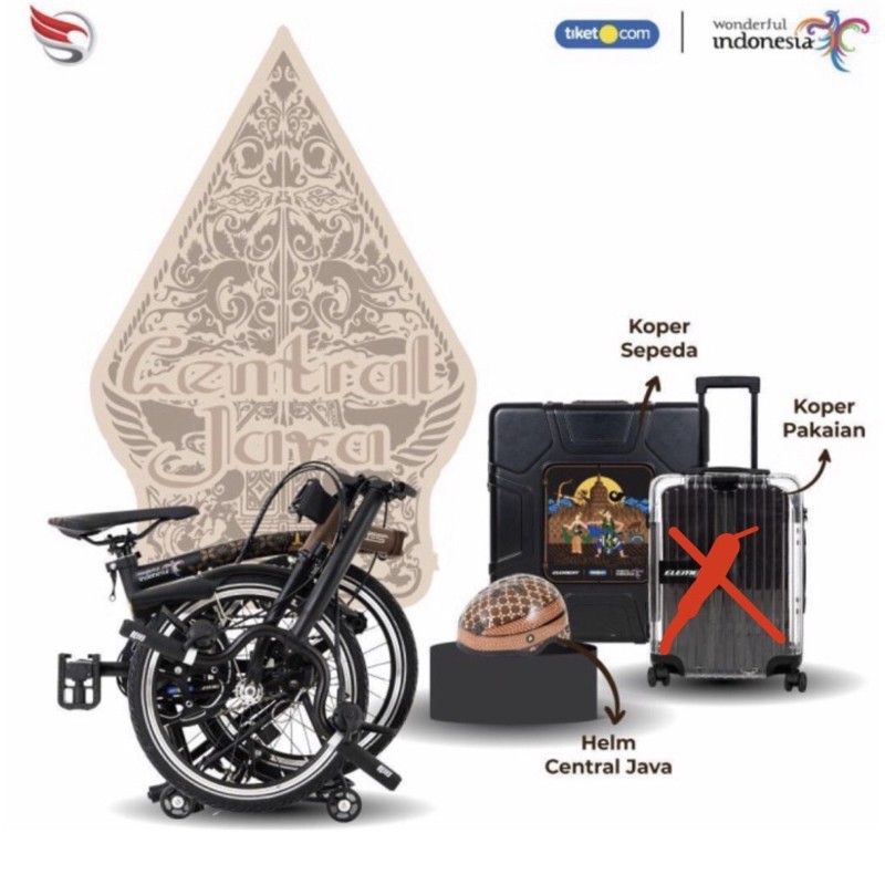 Sepeda Lipat Element Pikes Gen 2 Central Java Edisi Wonderful Indonesia Jawa Tengah SNI-Non Koper Baju