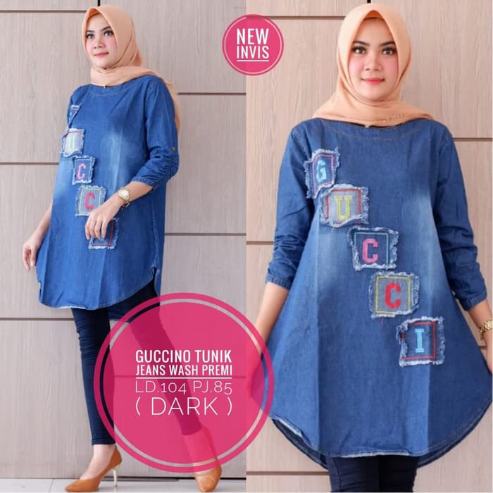 PROMO DISCOUNT BAJU ATASAN WANITA KULIAH  stok masih gucci tunik frill dark