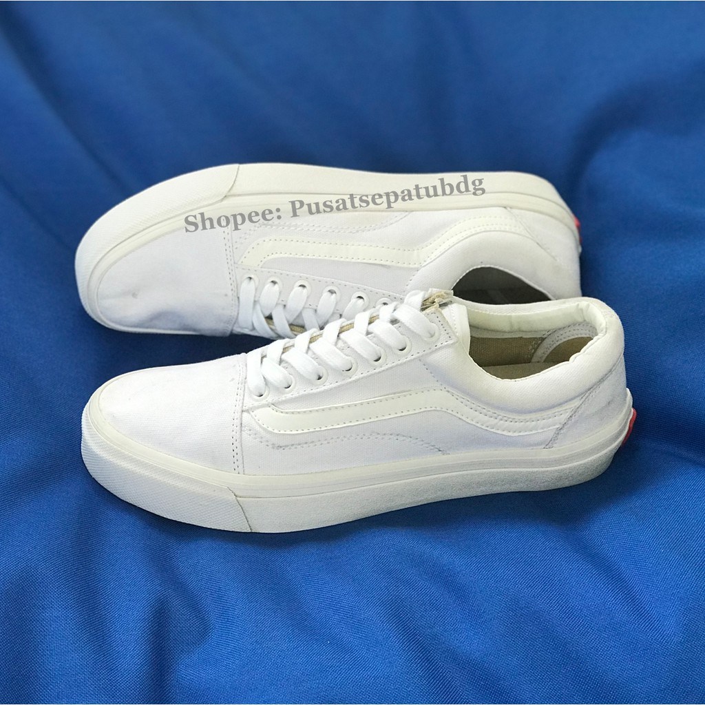 VANS OLDSKOOL ALL WHITU FULL PUTIH