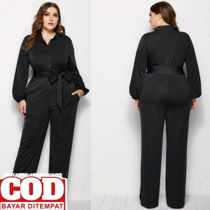 FWG - JUMPSUIT BASIC JUMBO / JUMPSUIT JUMBO WANITA / PAKAIAN WANITA JUMBO / JUMPSUIT BIGSIZE