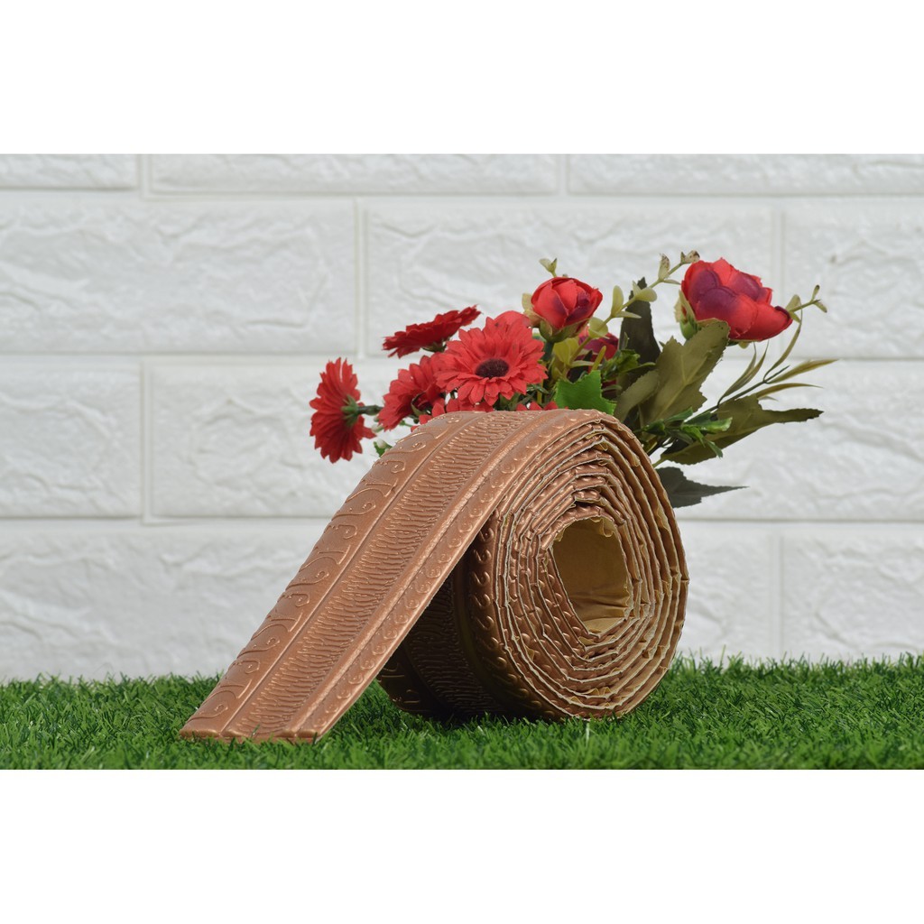 LIST BORDER FOAM 3D LIS WALLPAPER BORDER STICKER-SWL03-COKLAT