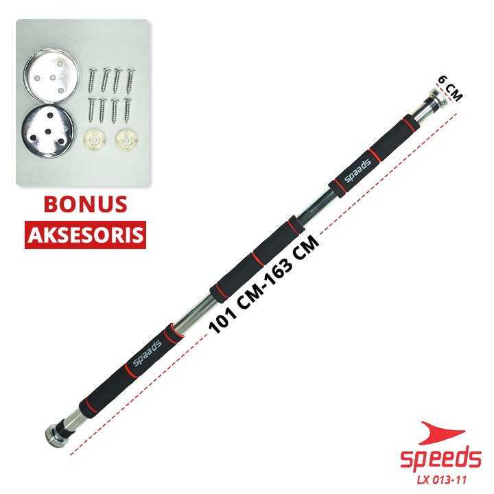 SPEEDS Pull Up Bar Push Up Bar Alat Olahraga Fitness Door Chinning Bar Pull Up Iron Gym 013-11-013-11 PULL UP