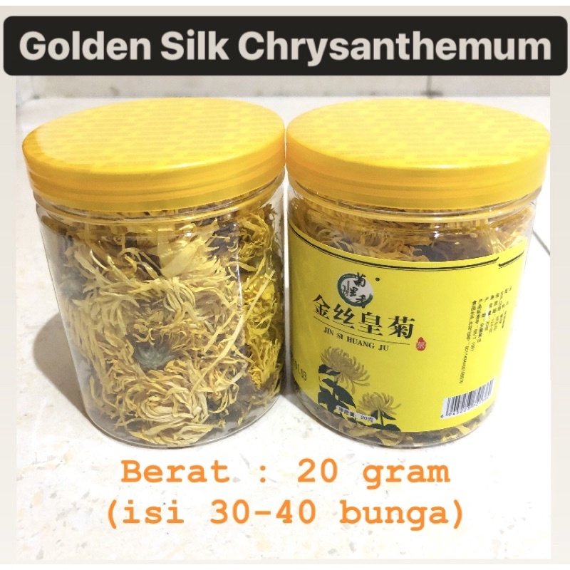 20 Gram Teh Bunga Krisan Emas Besar Golden Silk Chrysanthemum Herbal Tea Import Quality Jin Si Huang
