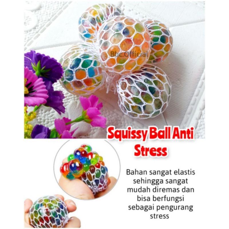 Bola Squishy Slime Ball Mini Flash Rainbow ANTI STRESS