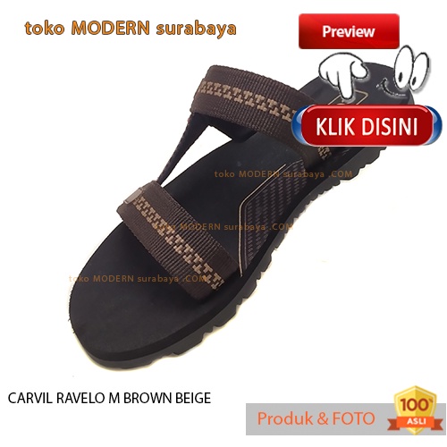 Sandal pria sandal casual slide CARVIL RAVELO M BROWN BEIGE