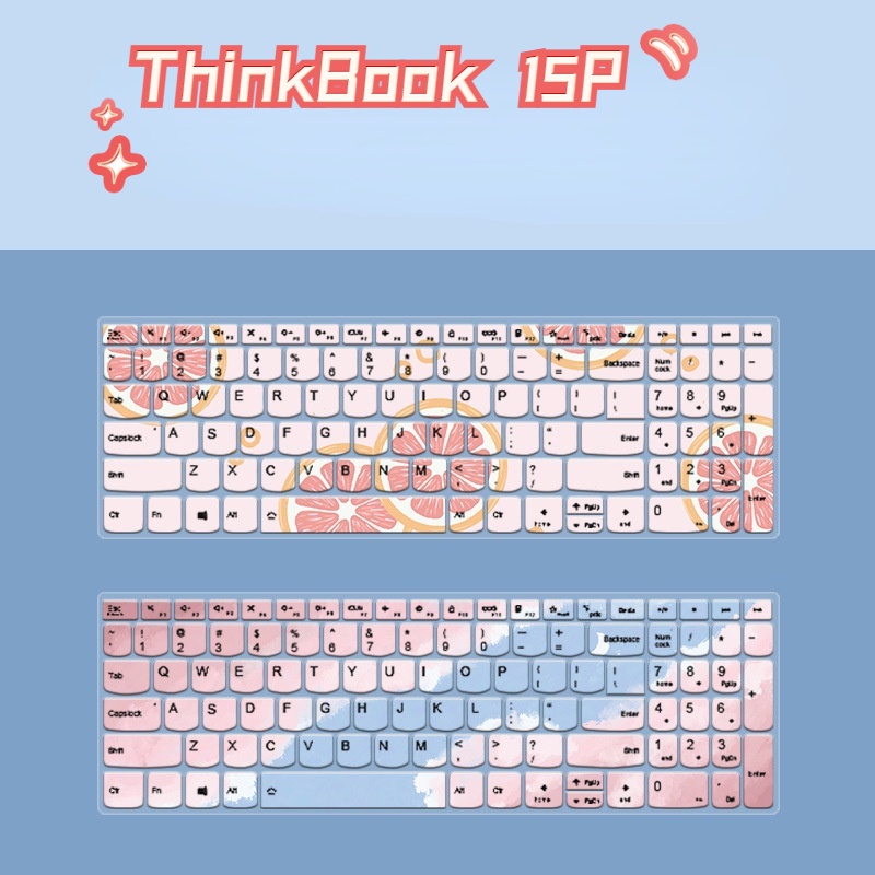 Film Pelindung Debu Keyboard Motif Kartun Bunga Untuk Lenovo IdeaPad15S ThinkBookP 15.6 Inch 15IIL 2020 15ARE 2020 15ALC 2021 V6-15X- 15 2020