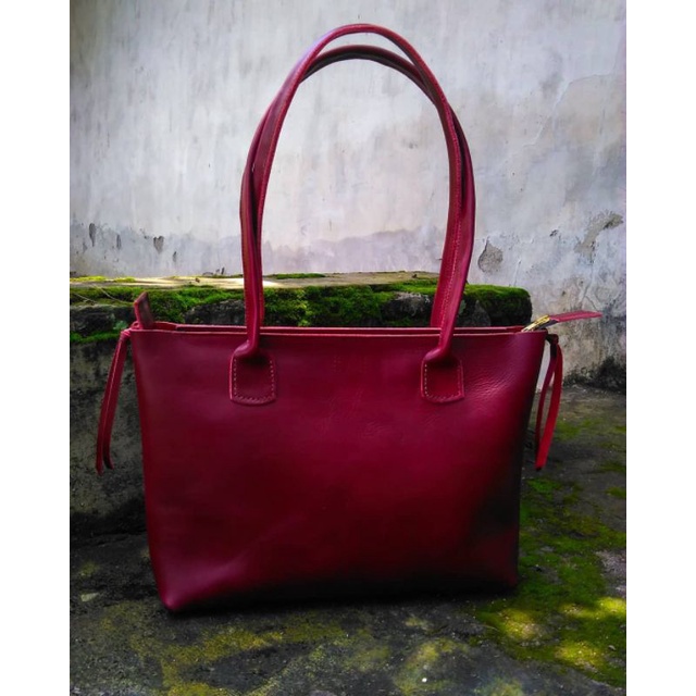 tas kulit tote bag asli premium