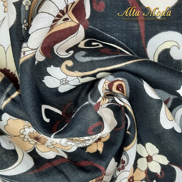 

Alta Moda Linen Motif Fancy Floral Hitam Kain (1 M)